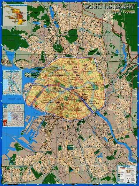 Париж и Петербург на одной карте